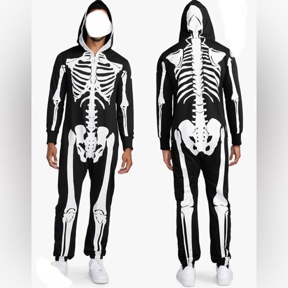JACK SKELLINGTON ONE PIECE SKELETON COSTUME, Medium, by TIPSY ELV… - Picture 1 of 5